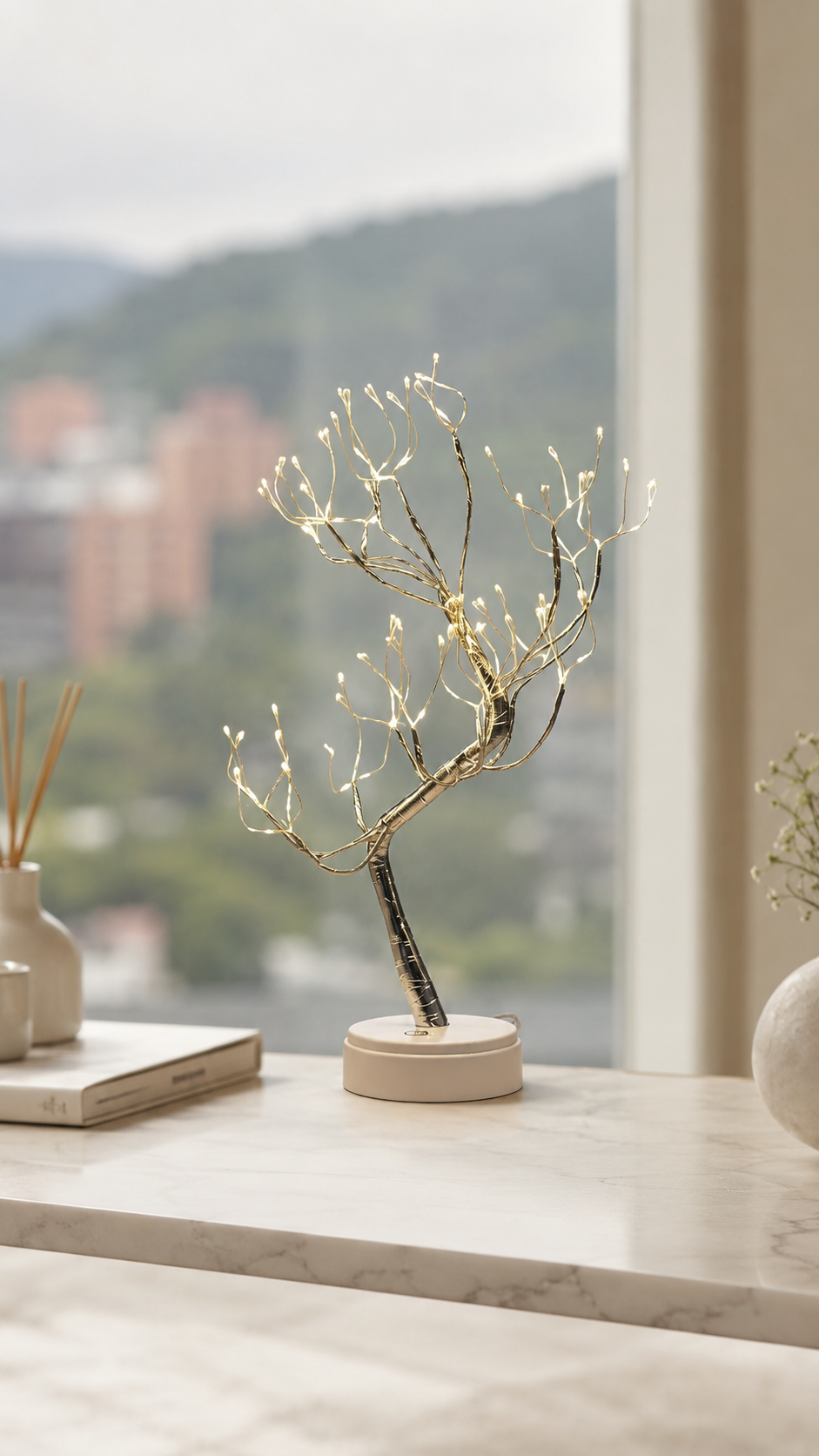 Lámpara Decorativa Árbol Bonsái LED | Luz Cálida Ajustable