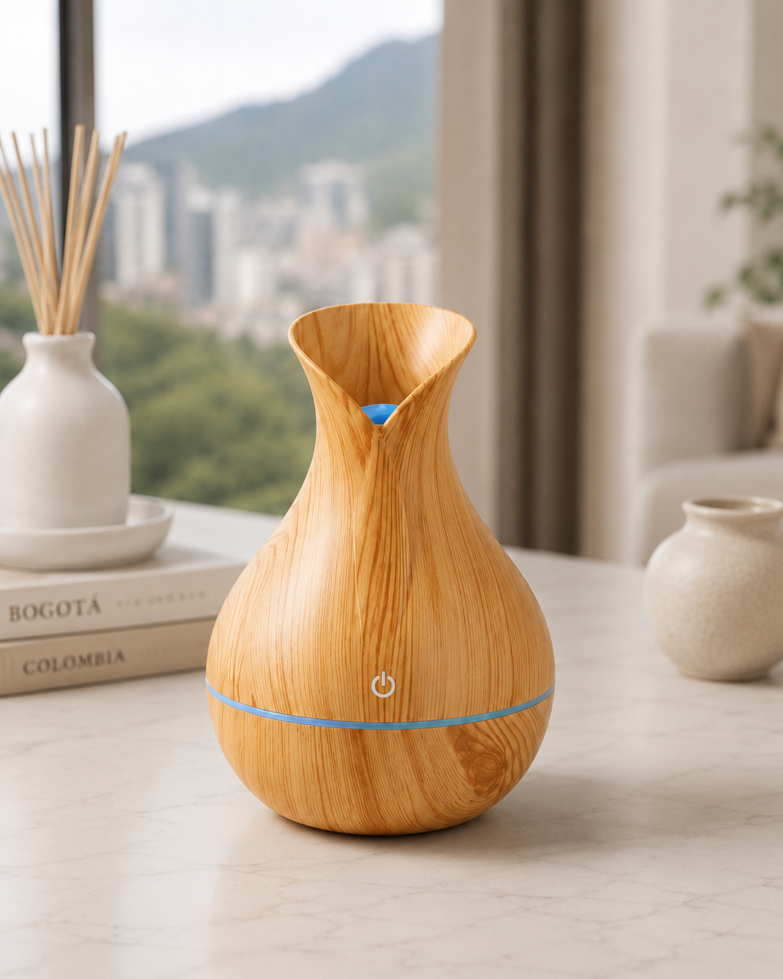 Humidificador Difusor de Aroma en Madera 130ml