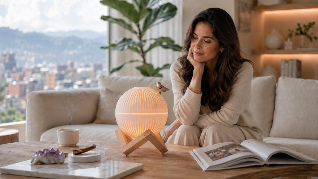 Humidificador Difusor Figura Pájaro 330ml | Diseño Decorativo Blanco