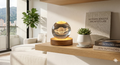 Lámpara 3D Cristal Flotante — Luz LED Nocturna con Base de Madera